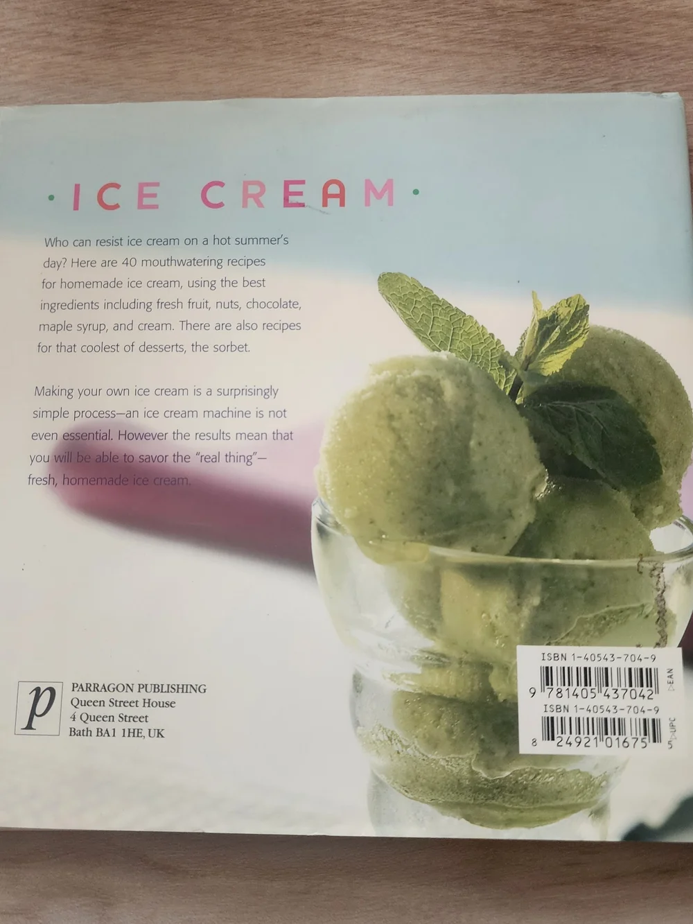 Ice Cream Treats Ser. Hardcover Illustrated Cookbook Recipes